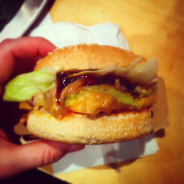 Combustion Tofu minus aioli, at @burgerfuel Queen Street. #vegan #burger #aucklandvegan #veganburger #tofu