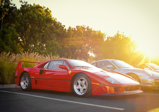 Ferrari F40 At Sunrise