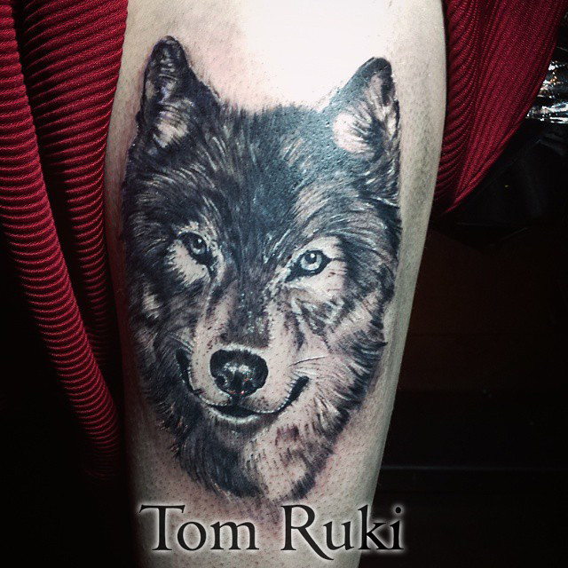 Wolf Portrait | Custom Tattoo design by Tom Ruki For booking… | Flickr