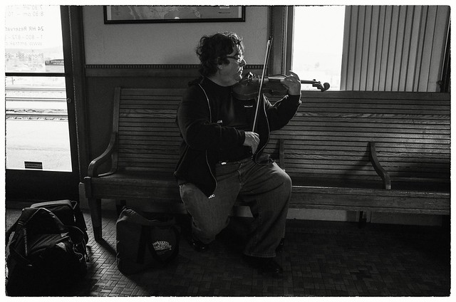 Train Station Violinist (Klamath Falls, Oregon)