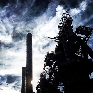 #bethlehemsteel #steelstacks #abandoned #factory #sunset
