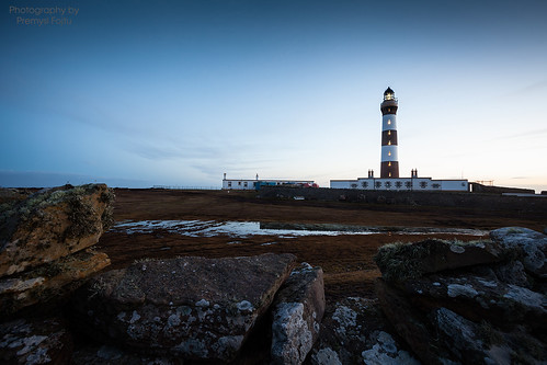 longexposure morning blue light sky lighthouse building stone wall architecture canon landscape island eos dawn march scotland early lowlight orkney scenery north peaceful wideangle clear northsea land remote fullframe dslr dyke goldenhour 2014 northronaldsay ef1740 5dmkii