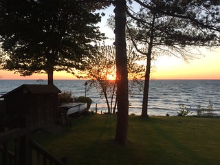 Sunset over Lake Erie from Sharon's Lakehouse