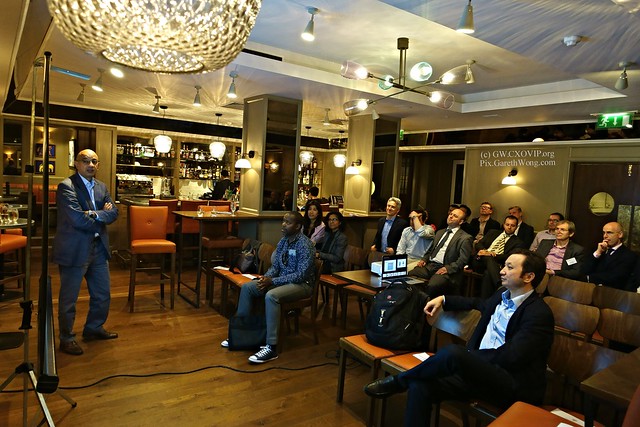 Samee Zafar, Director Edgar Dunn & Co MBA91, explaining Truth of FinTech at London Capital Club from RAW _DSC3167 We learnt much, video/podcast to follow