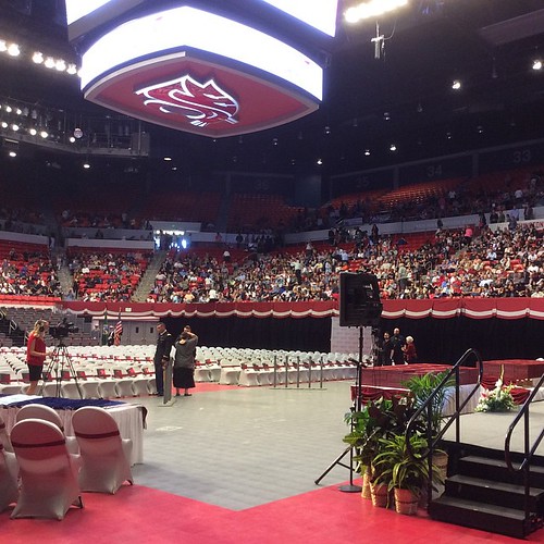 Beasley Coliseum is filling up for graduation! #wsu #gocougs #wsugrad125