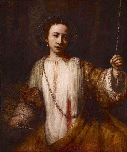 Lucretia. Rembrandt, 1666