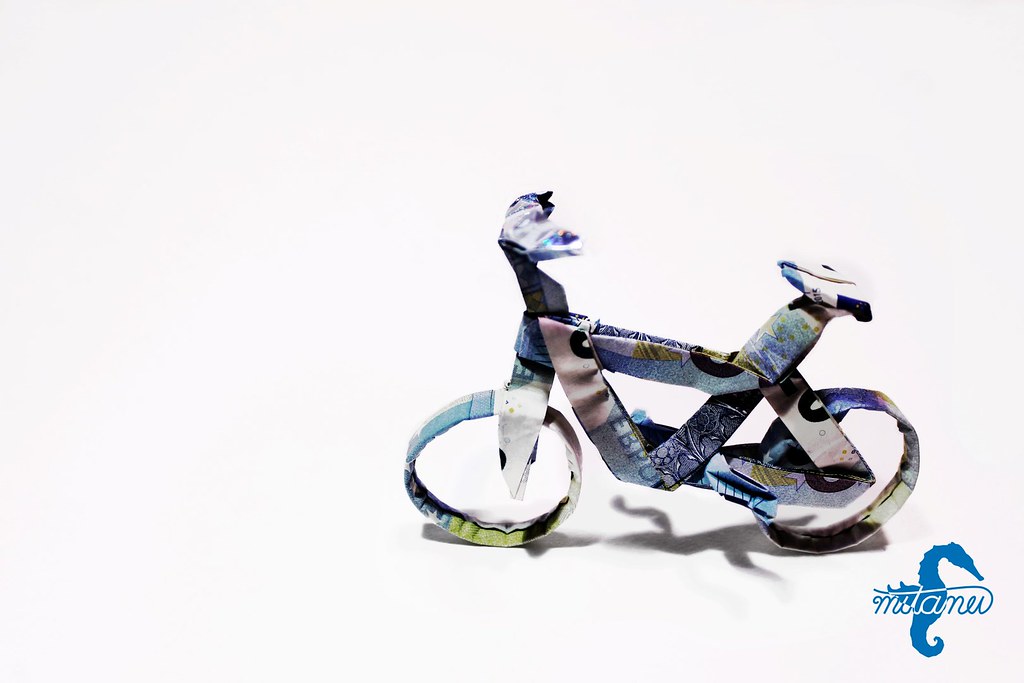 Money bike. Оригами велосипед.