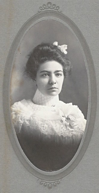 Emma H. Day, Teacher (Cabinet Card by Newell R. Knowlton, Farmington, Maine)
