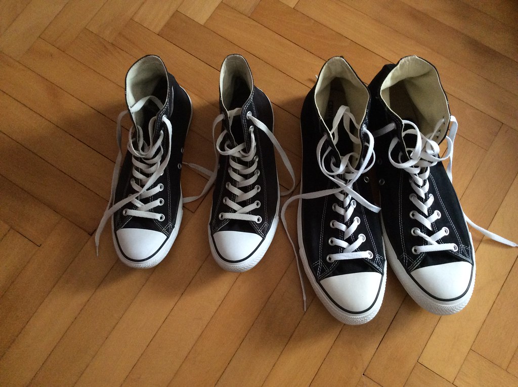 Converse - size 18 vs. size 10  | Flickr