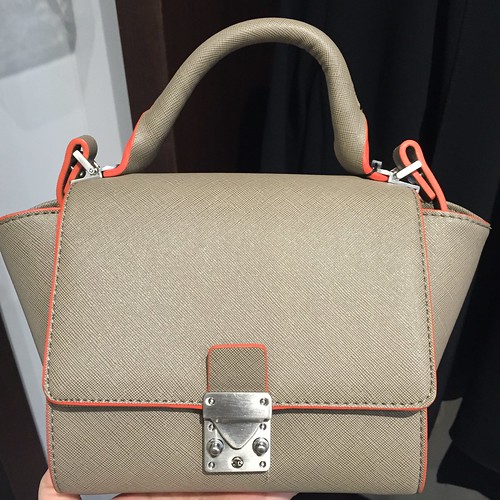 Zara Structured Mini Messenger Bag with buckle in taupe (i… | Flickr