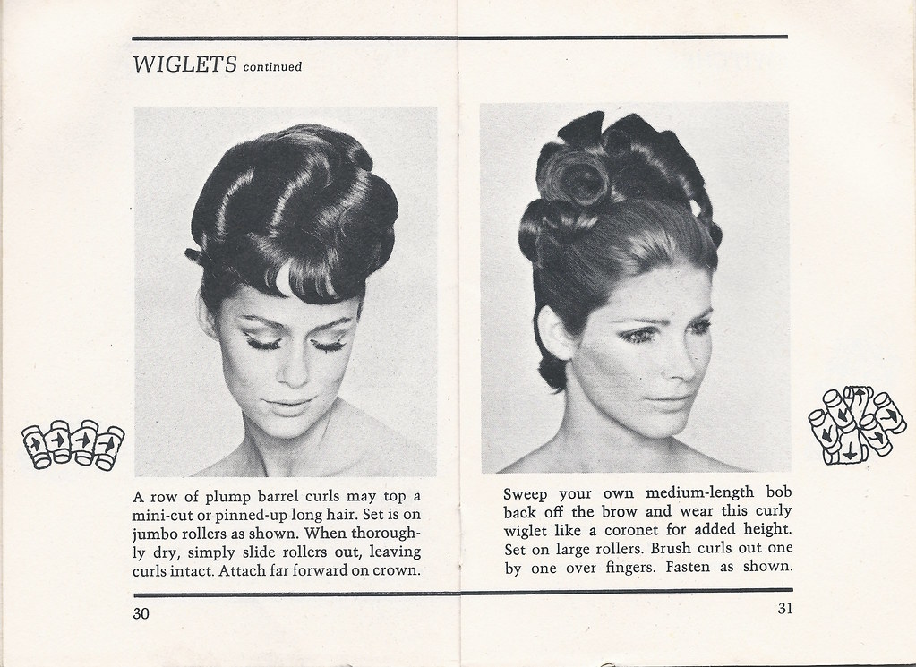 1960s Updos - Wiglets continued | pages 30 and 31 © 1968 | Flickr