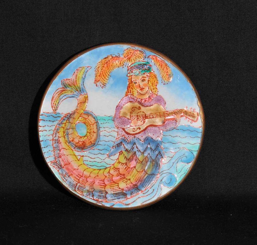 Mermaid Painting Peru Glass