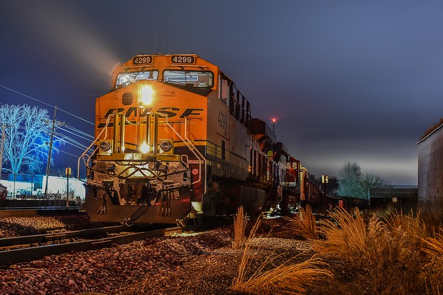 Magical beam of light on the Bnsf