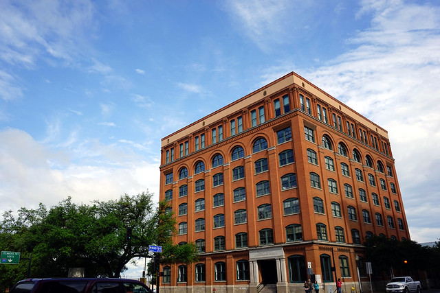Texas Book Depository.  Dealey Plaza