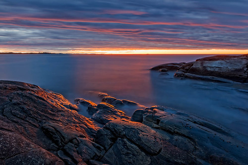 norway longexposure ocean sunrise norge morgen sea rocks sol morning austagder justøya clouds lillesand no