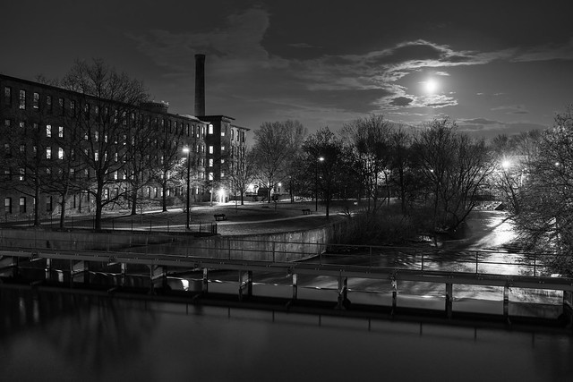 The Moon shining over Waltham, MA