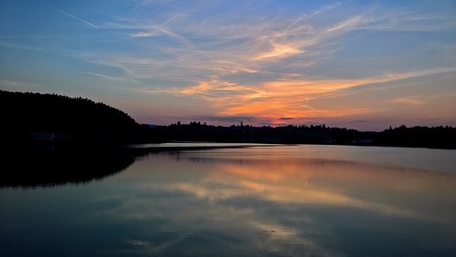 sunset plumlov přehrada dam water