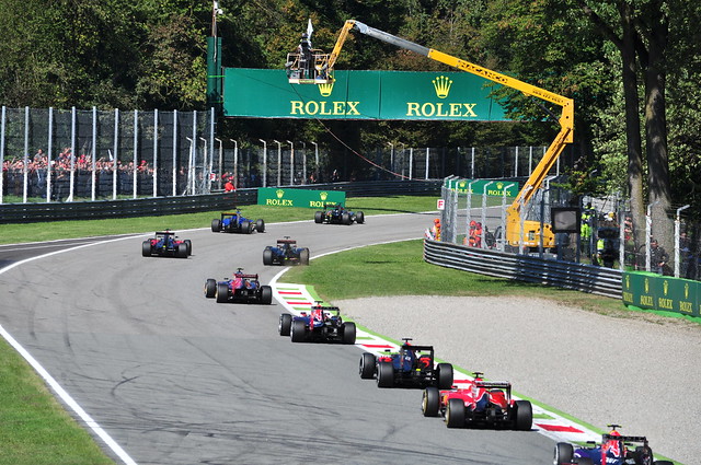 Exit of the first chicane at Monza