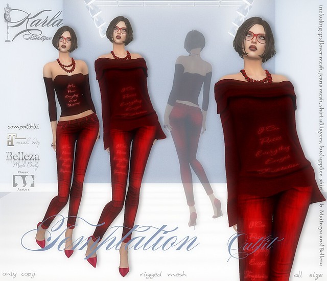 !!! Karla Boutique !!! Temptation Outfit - compatible mesh body