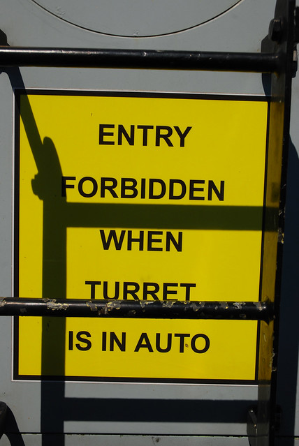 HMS Iron Duke - Entry forbidden when turret is in auto