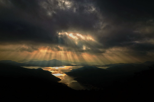 china travel light sunset orange cloud sunlight mountain lake black hongkong nikon cloudy dusk hiking d610