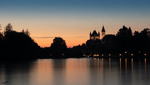 city longexposure travel sunset sky reflection castle church nature water canon river schweiz switzerland cityscape ngc medieval le historical thun lonelyplanet aare nationalgeographic waterscape berneseoberland cantonberne