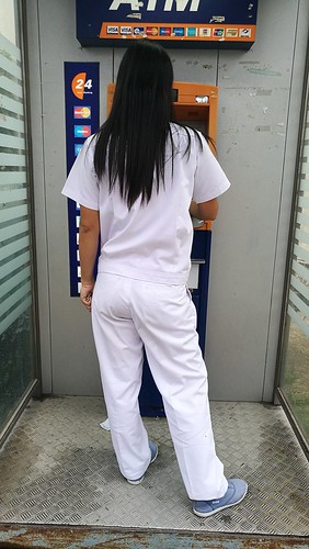 longhair standing casualclothing infrontof atm thailand thailandallshots person outdoors rearview