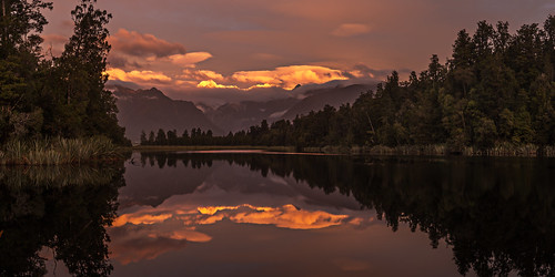 sunset newzealand lake mountains clouds canon reflections post matthew glacier foxglacier mtcook southisland tamron westcoast southernalps lakematheson 6d mountcook aoraki 2015 2875mm matthewpost