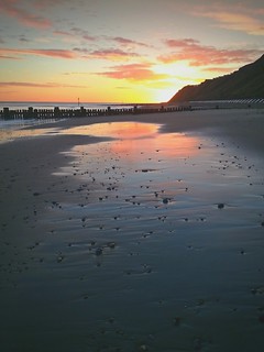 Everything reflects.... Sunset Mundesley Beach Seaside Norfolkcoast Sand Reflection Beautiful Nature Evening Sky