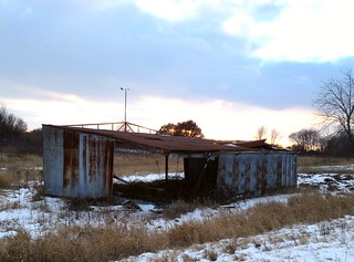 Sunset and Abandoned Shed, Columbia, Wisconsin 20131217