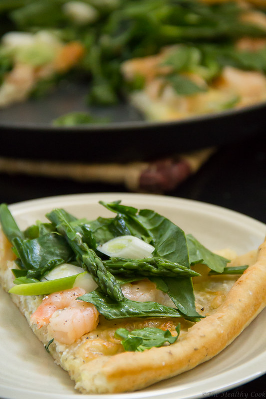 Asparagus & Shrimp Pizza – Πίτσα με Σπαράγγια & Γαρίδες