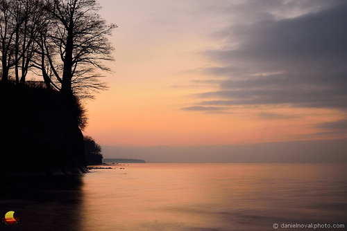 new york sunset ny beach nature water colors clouds outdoors photo mood quiet hamburg picture peaceful cliffs greatlakes photograph serene erie subtle etbtsy