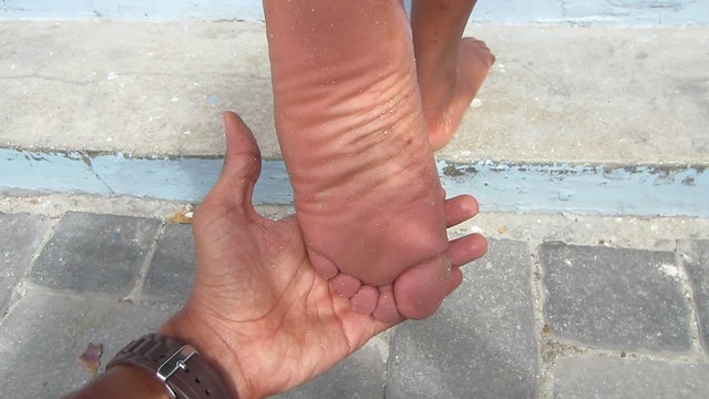 Sweaty ebony soles size 8