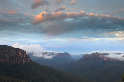 sunset nature clouds landscape dusk australia bluemountains newsouthwales grosevalley