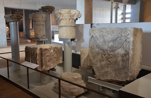 Fragments of architecture from monumental buildings of the Forum, Gallo-Roman Museum of Tongeren, Belgium