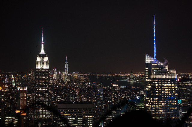 Towards the Top of the Rock by night
