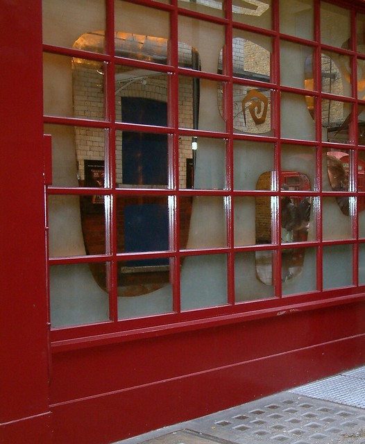 Reflections in window of J Sheekey - London Restaurant