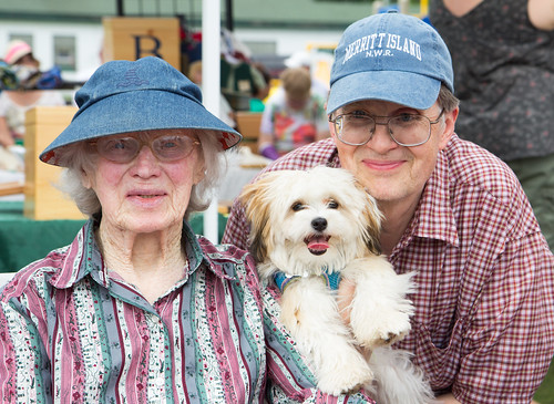 Russ, Mom, and Pip at the Port Wing Fall Festival