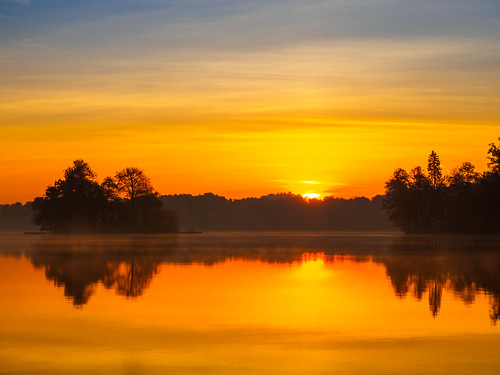 autumn sky lake berlin sunrise germany dawn see herbst reflexions sonnenaufgang spiegelungen steppenwolf33