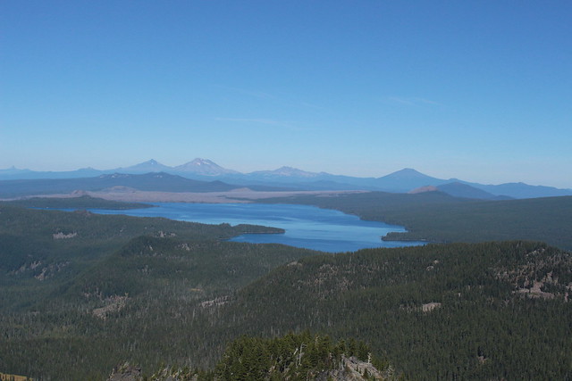 Waldo Lake and the Three Sisters from Fuji Mountain