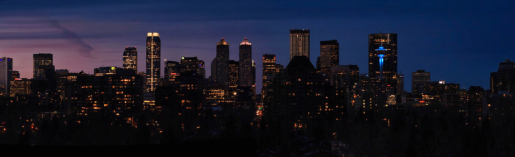 Calgary blue hour skyline