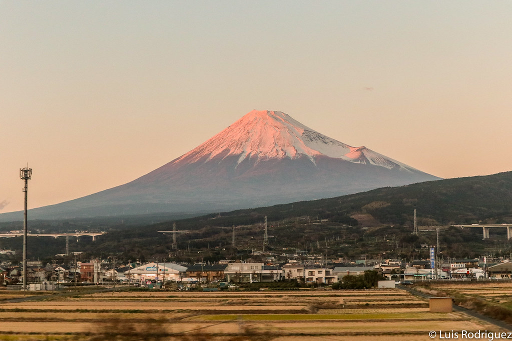 Monte Fuji al atardecer, de camino a Hakone