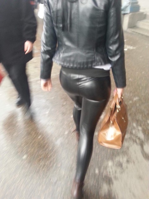Leather leggings, leather candids