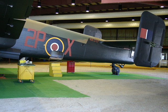 This airforce aircraft was found in a swamp in Europe many years after the Second World War it was then brought over to Canada in pieces to be Restored by volunteers at the Trenton Air Force Museum of Canada , ID # 2PX - NA337 , Trenton , August 5. 2006