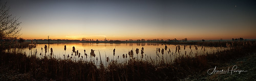 zonsopkomst woldaa water natuur ochtend ochtendlicht sunrise watervogels maan oldenhave panorama