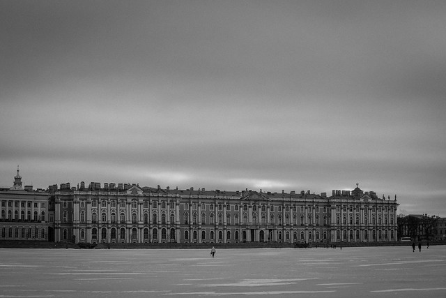 Winter palace (Ermitage) from the river Neva