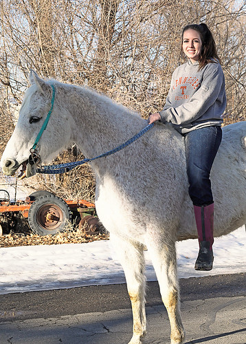 wyoming bighorncounty cowley bighornbasin sky girl woman horse street bareback riding horseback boots gray white brunette beautiful lovely cute ponytail smile wyojones