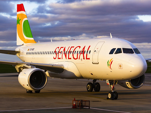 air senegal airbus a319111 eckbx airsenegal airbusa319111 airlivery 6vamb norwich norwichairport nwi egsh canon canon550d sunset golden africa 319 sun gold