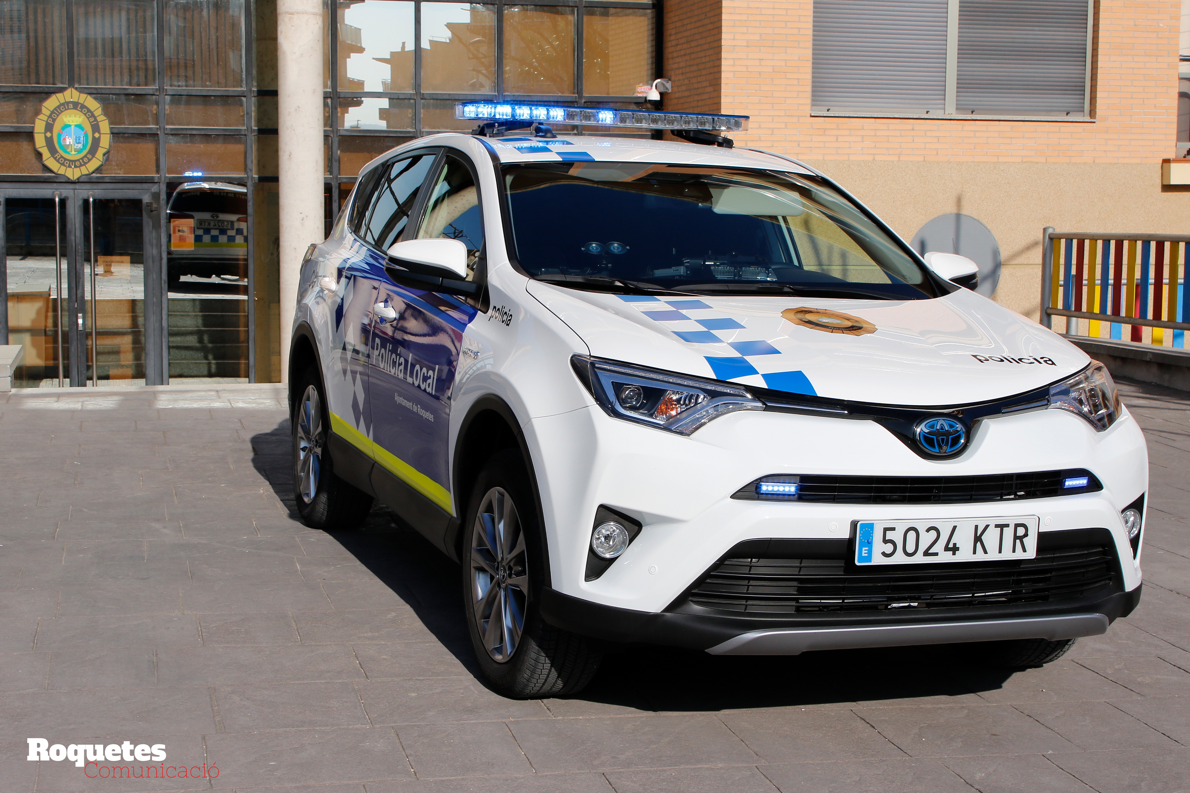 Presentació del nou vehicle híbrid de la Policia Local de Roquetes. 25-02-19