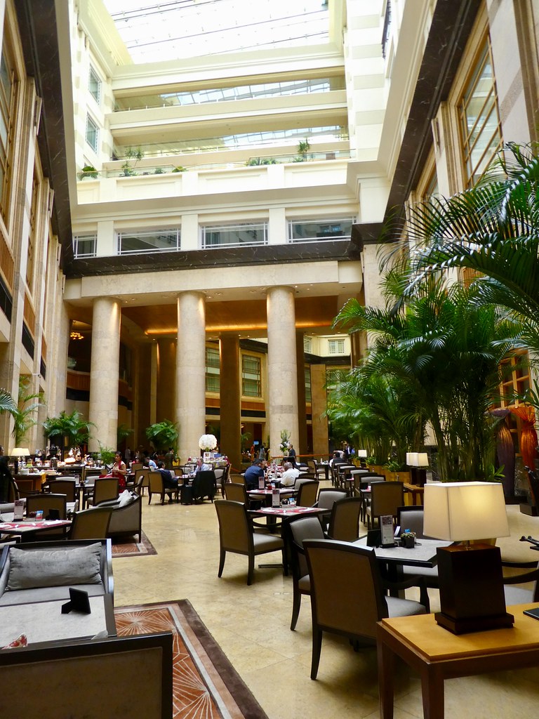 The Fullerton atrium bar, Singapore home to a second colonial pillar box